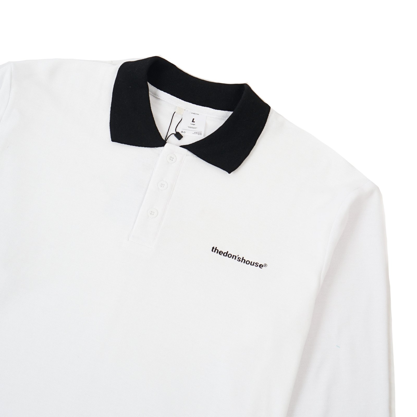 The Don's House AVAX WHITE - Poloshirt / Kaos Polo Lengan Panjang Motif Sablon Kasual Pria Wanita - Gambar 3