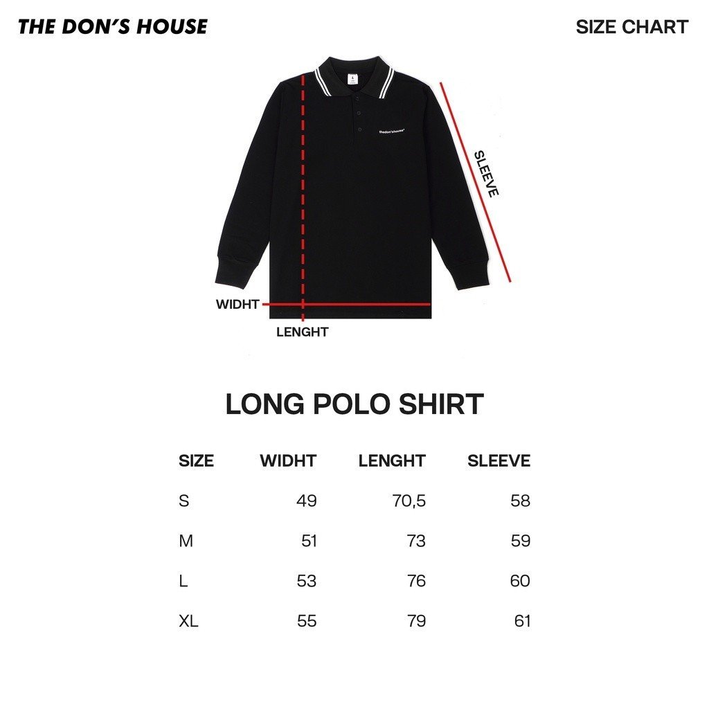 The Don's House AVAX WHITE - Poloshirt / Kaos Polo Lengan Panjang Motif Sablon Kasual Pria Wanita - Gambar 6