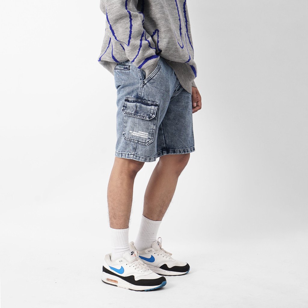 The Don's House BOLTON Pants - Celana Pendek Jeans Cargo Washing Pria Wanita - Gambar 2