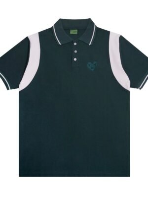 The Don's House OLIVIA GREEN - Poloshirt Kaos Polo Lengan Pendek Motif Sablon Kasual Pria Wanita