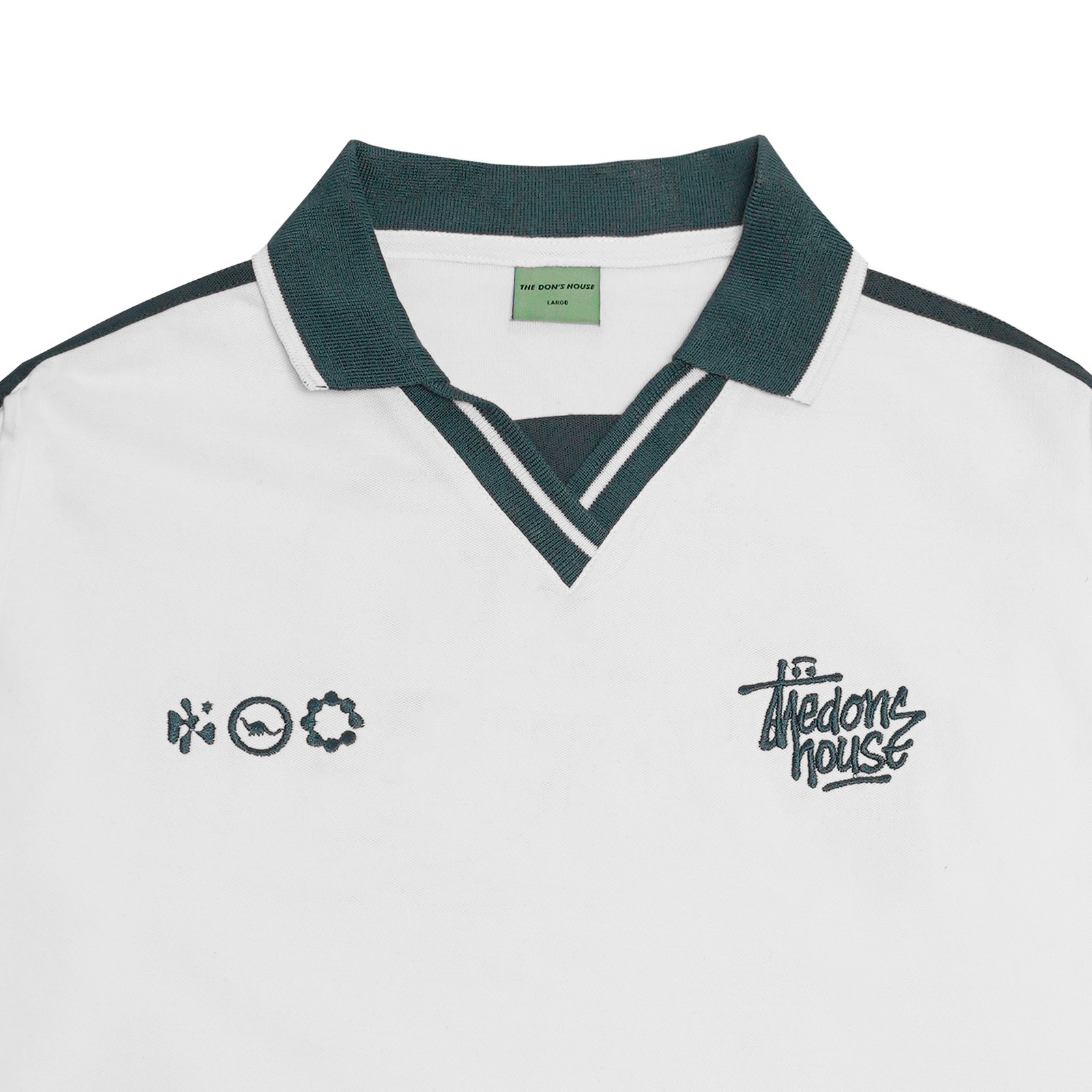 The Don's House HAMBURG WHITE - Poloshirt / Kaos Polo Lengan Panjang Motif Sablon Kasual Pria Wanita - Gambar 3