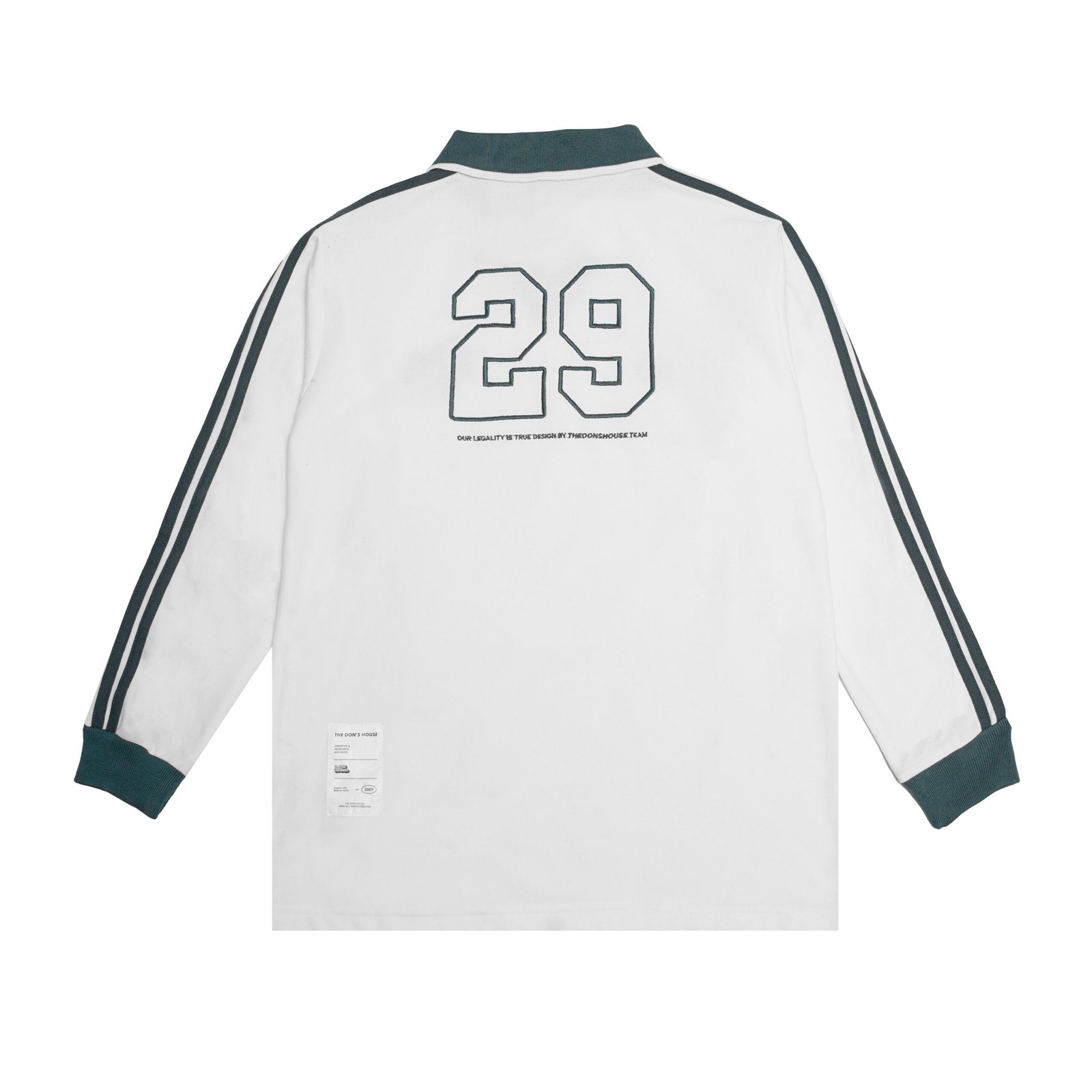 The Don's House HAMBURG WHITE - Poloshirt / Kaos Polo Lengan Panjang Motif Sablon Kasual Pria Wanita - Gambar 2