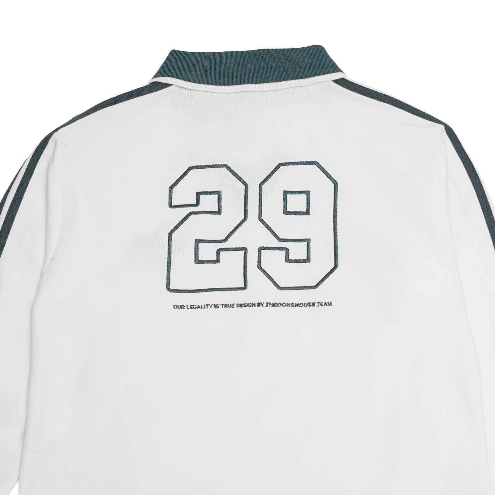 The Don's House HAMBURG WHITE - Poloshirt / Kaos Polo Lengan Panjang Motif Sablon Kasual Pria Wanita - Gambar 4