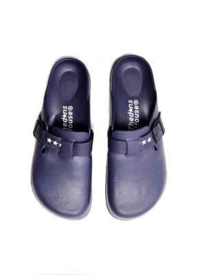 The Don's House FROG NAVY - Sendal / Sandal Selop Slip On Kulit Premium Pria / Wanita Casual Harian