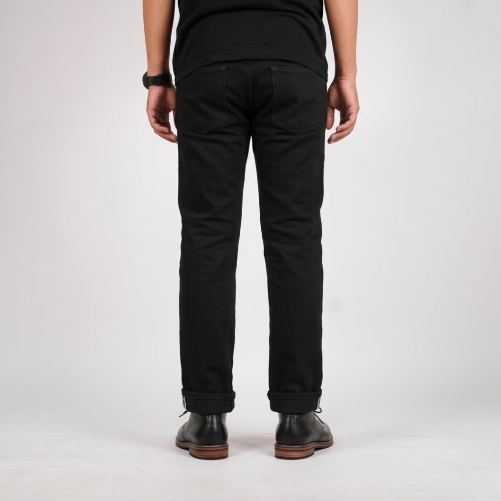 INDIANA BLACK WHITE Denim Raw - Gambar 2