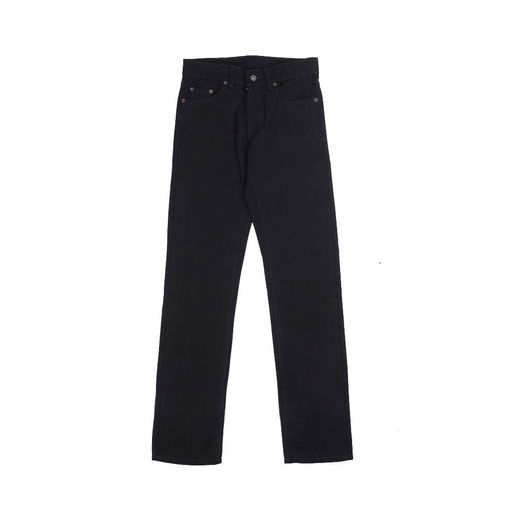INDIANA BLACK WHITE Denim Raw - Gambar 4