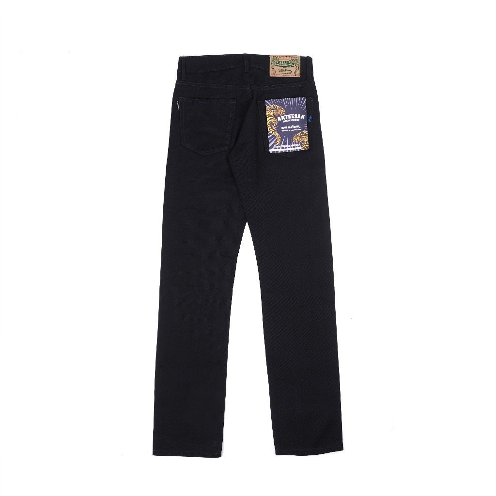 INDIANA BLACK WHITE Denim Raw - Gambar 5