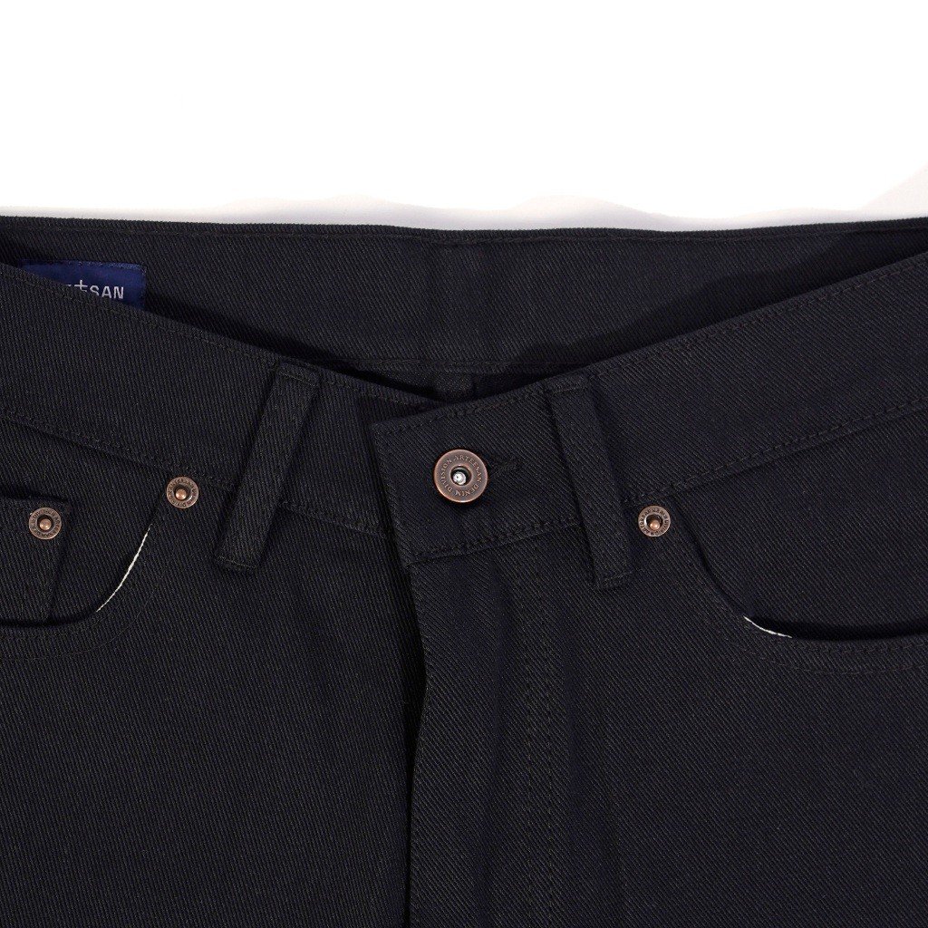 INDIANA BLACK WHITE Denim Raw - Gambar 6