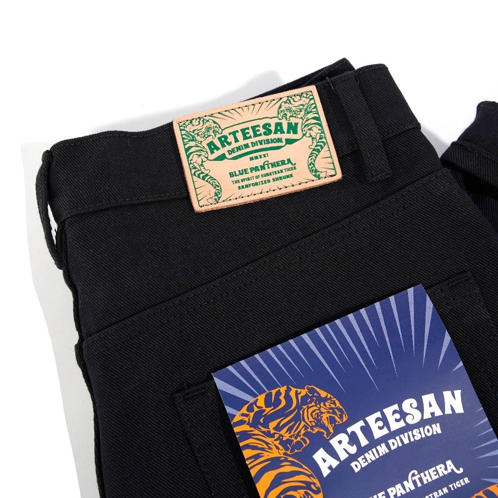 INDIANA BLACK WHITE Denim Raw - Gambar 7