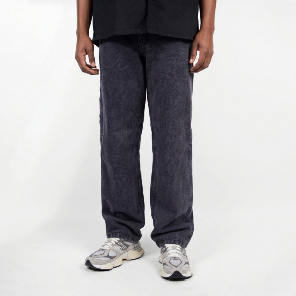 DENVER BLACK WASHED Denim Carpenter Washing Loose Fit - Gambar 2