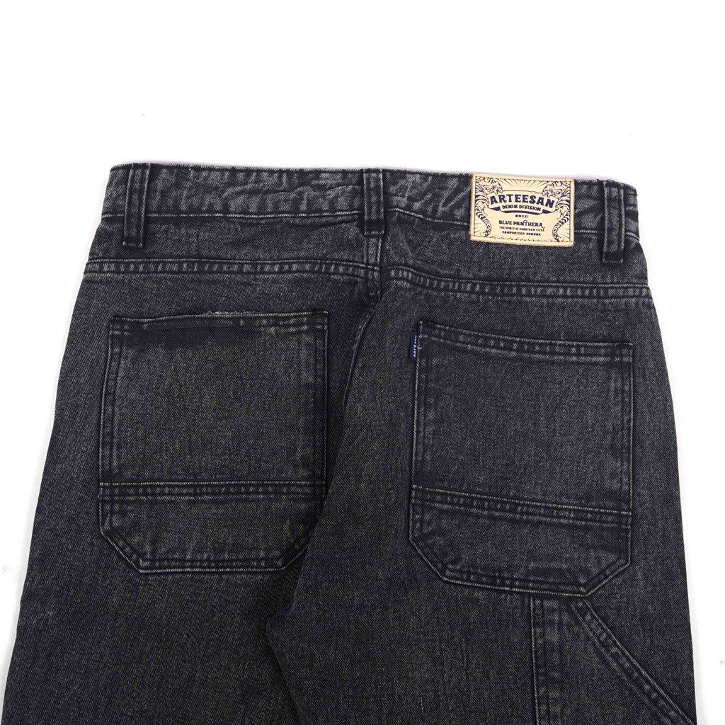 DENVER BLACK WASHED Denim Carpenter Washing Loose Fit - Gambar 7