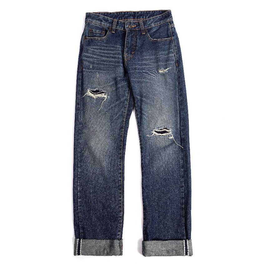 The Don's House LEXINGTON DARKBLUE RIPPED Jeans Washing - Gambar 3