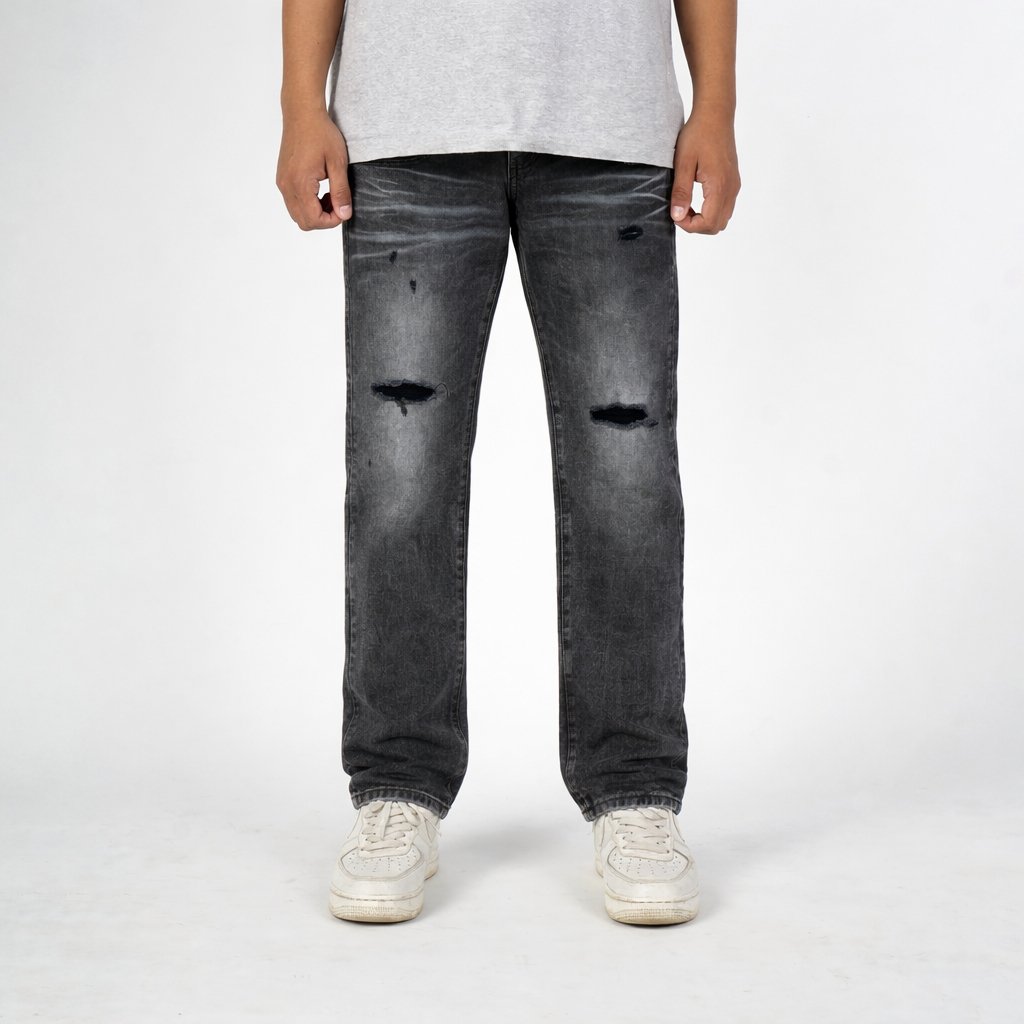 The Don's House HAVANA GREY RIPPED Jeans Washing