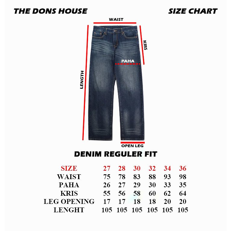 The Don's House HAVANA NON RIPPED Jeans Washing - Gambar 6