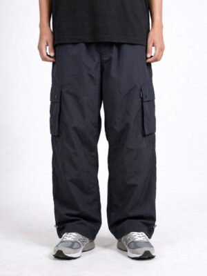 The Don's House SADEV CARGO BLACK - Celana Panjang Cargo Bahan Taslan Loose Fit Pria Wanita