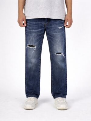 LEXINGTON DARKBLUE RIPPED  Jeans Washing