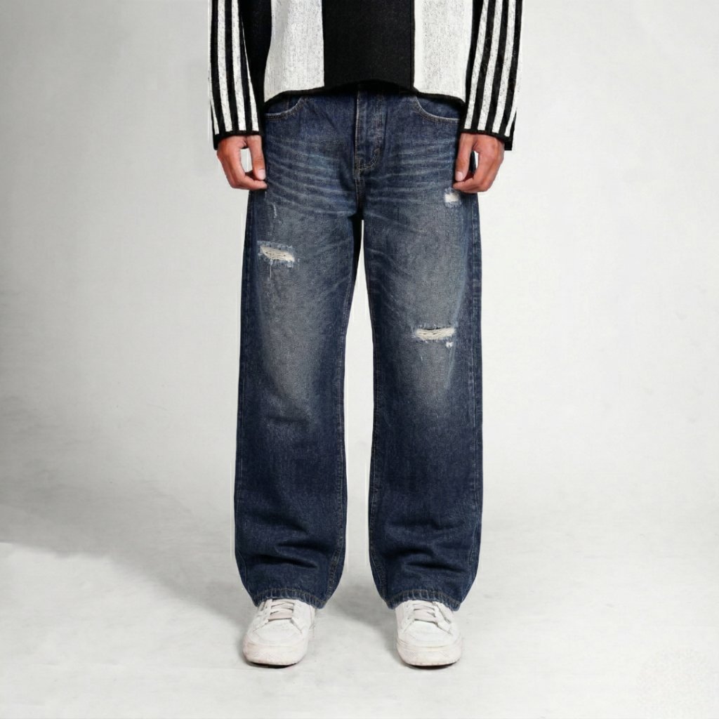 BLACKBURN RIPPED Jeans Washing Loose Fit