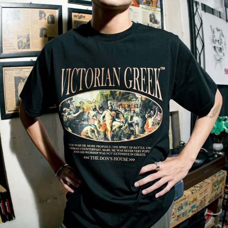 VICTORIAN BLACK - T-shirt - Gambar 3