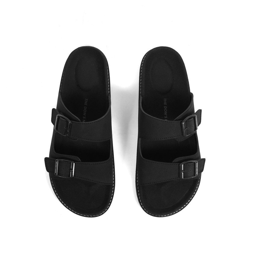 STELLAR ALL BLACK Sandal Slip On - Gambar 3