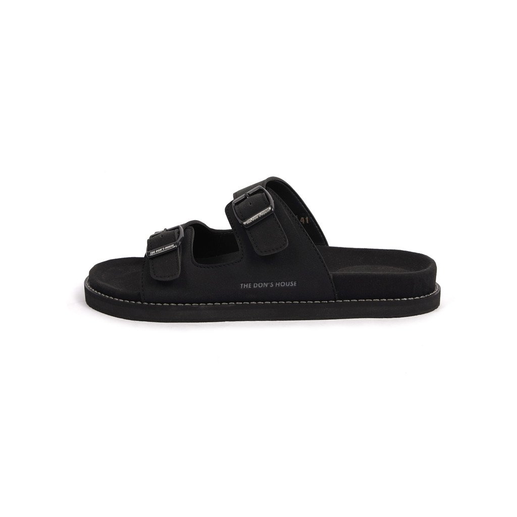 STELLAR ALL BLACK Sandal Slip On - Gambar 4