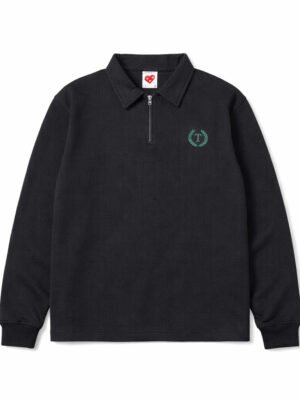 CR WAFLE BLACK LS Poloshirt